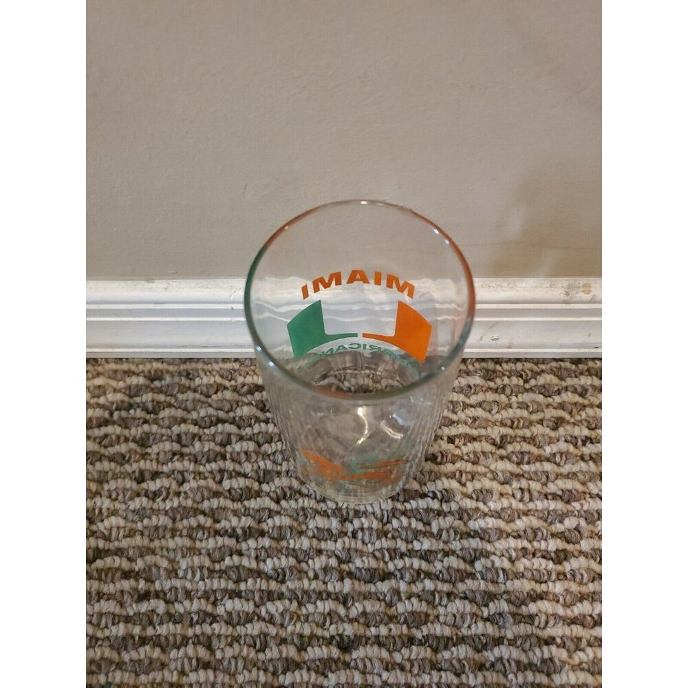 Vintage Miami Hurricanes Drinking Glass, 6'' Tall - Picture 4 of 4